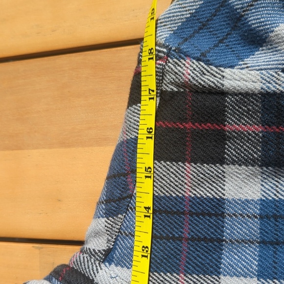 Men's The North Face Blue Plaid Shirt Jacket - Size Medium Excellent Condition - Picture 7 of 9